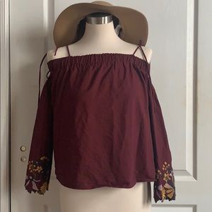 TopShop Floral detailed Blouse